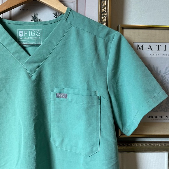 Figs Catarina one pocket scrub top XS jade - Picture 4 of 8